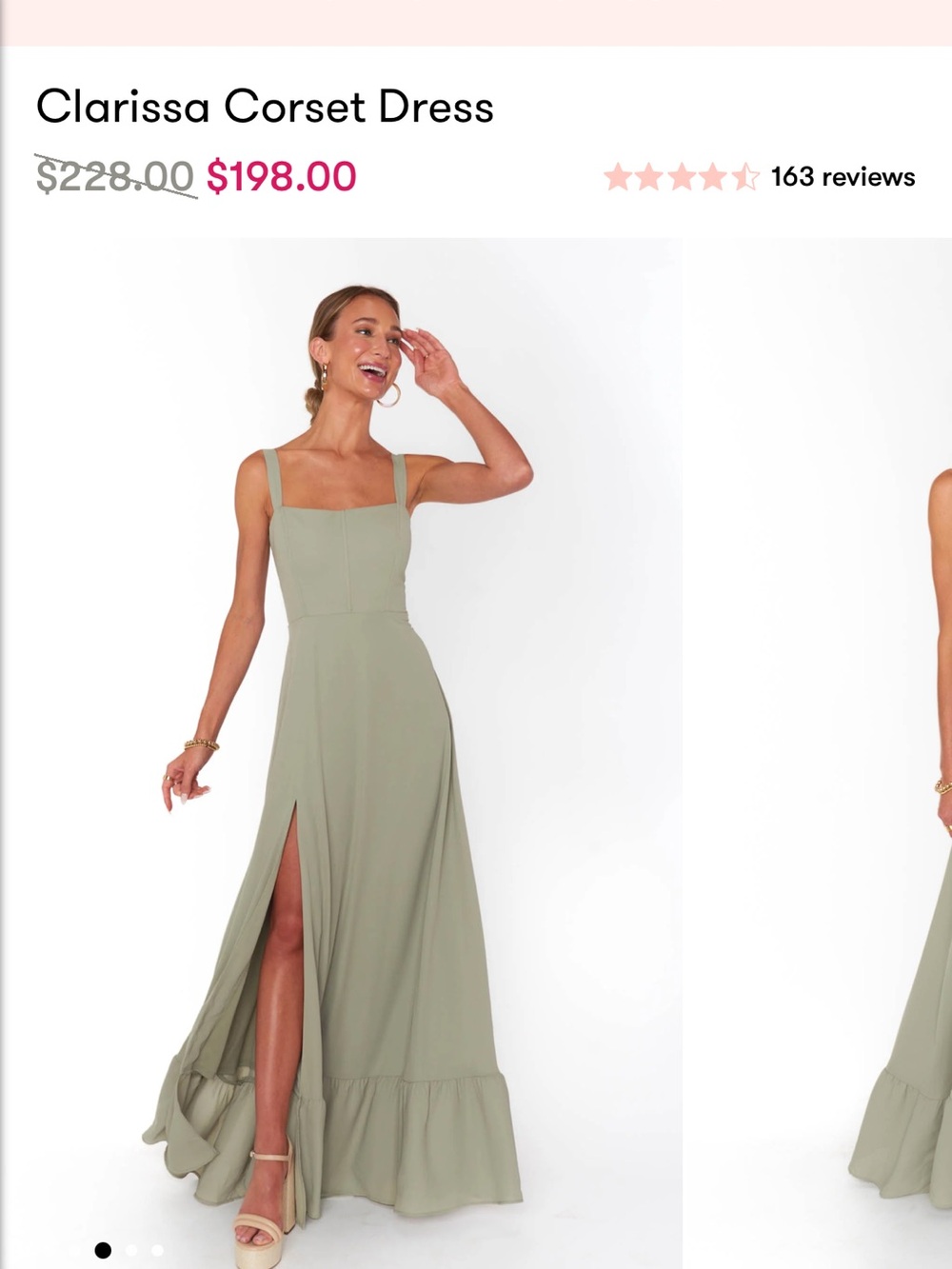 Show Me Your MuMu Clarissa Corset Dress — Sage